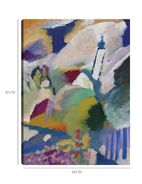 Cuadro decorativo Murnau con iglesia I (1910) técnica mixta Cuadros Jr Colores