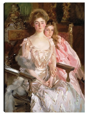 Cuadro decorativo La señora Fiske Warren (Gretchen Osgood) y su hija Rachel (1903) técnica mixta Cuadros Jr Gente