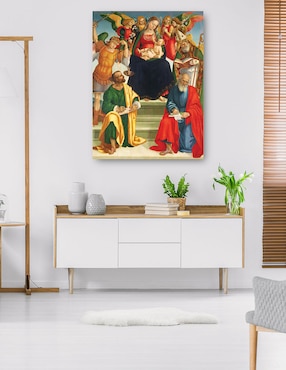 Cuadro decorativo Virgen y el Niño con santos y ángeles, mediados o finales de la década de 1510 técnica mixta Cuadros Jr Figuras Celestiales