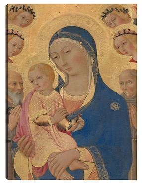 Cuadro Decorativo La Virgen Y El Niño Con San Jerónimo, San Bernardino Y ángeles, C. 1460/1470 Técnica Mixta Cuadros Jr Vírgenes