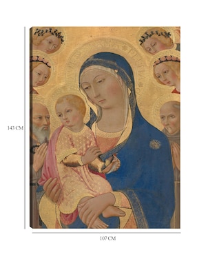 Cuadro decorativo La Virgen y el Niño con San Jerónimo, San Bernardino y ángeles, c. 1460/1470 técnica mixta Cuadros Jr Vírgenes