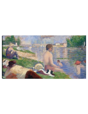 Cuadro Decorativo Estudio Final Para “Bañistas En Asnières” (1883) Técnica Mixta Cuadros Jr Gente