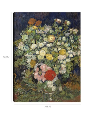 Cuadro decorativo Ramo de flores en un jarrón (1890) técnica mixta Cuadros Jr Arreglo Floral
