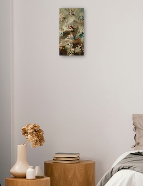 Cuadro decorativo Escena Religiosa Alegórica con la Virgen María (Siglo XVIII) técnica mixta Cuadros Jr Ángeles