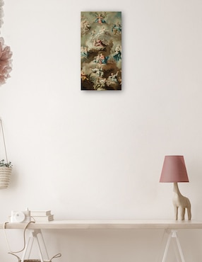 Cuadro decorativo Escena Religiosa Alegórica con la Virgen María (Siglo XVIII) técnica mixta Cuadros Jr Ángeles