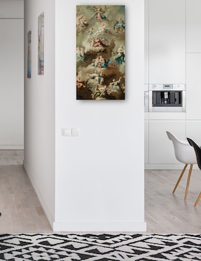 Cuadro decorativo Escena Religiosa Alegórica con la Virgen María (Siglo XVIII) técnica mixta Cuadros Jr Ángeles