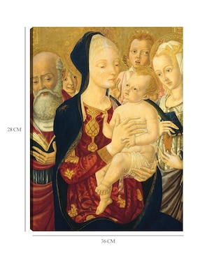 Cuadro decorativo La Virgen y el Niño con San Jerónimo, Santa Catalina de Alejandría y ángeles, c. 1465/1470 técnica mixta Cuadros Jr Vírgenes
