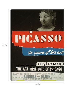 Cuadro decorativo Picasso–40 años de su arte (1936) técnica mixta Cuadros Jr Publicidad