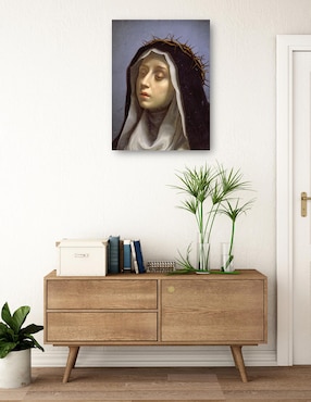 Cuadro decorativo Santa Catalina de Siena técnica mixta Cuadros Jr Vírgenes