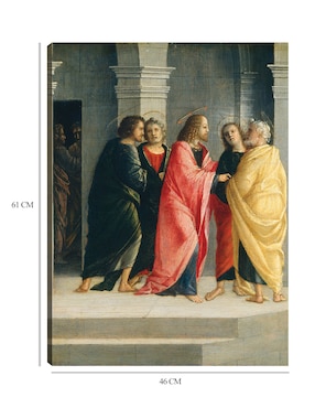Cuadro decorativo Cristo instruyendo a Pedro y Juan a prepararse para la Pascua c.1504 técnica mixta Cuadros Jr Figuras Celestiales