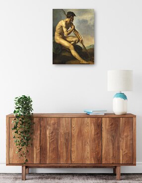 Cuadro decorativo Guerrero desnudo con lanza c. 1816 técnica mixta Cuadros Jr Gente