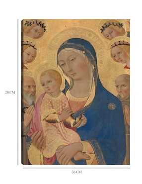 Cuadro decorativo La Virgen y el Niño con San Jerónimo, San Bernardino y Ángeles c. 1460/1470 técnica mixta Cuadros Jr Vírgenes
