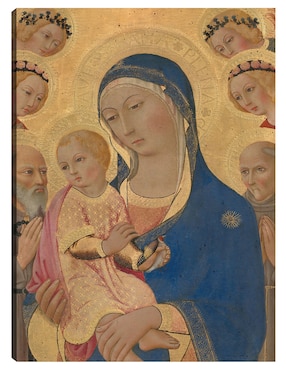 Cuadro Decorativo La Virgen Y El Niño Con San Jerónimo, San Bernardino Y Ángeles C. 1460/1470 Técnica Mixta Cuadros Jr Vírgenes