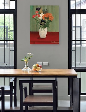Cuadro decorativo Ramo de flores con ásteres chinos y tokios (1910) técnica mixta Cuadros Jr Floreros
