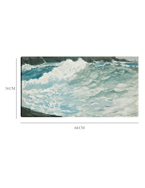 Cuadro decorativo Surf, cuello de Prout (1883) técnica mixta Cuadros Jr Océanos