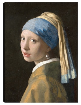 Cuadro decorativo La muchacha del pendiente de perla (c. 1665) técnica mixta Cuadros Jr Gente