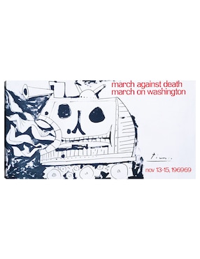 Cuadro Decorativo Marcha Contra La Muerte, Marcha Sobre Washington, 13-15 De Noviembre De 1969 (1969) Técnica Mixta Cuadros Jr Publicidad