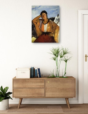 Cuadro decorativo Gitano con un cigarrillo técnica mixta Cuadros Jr Gente