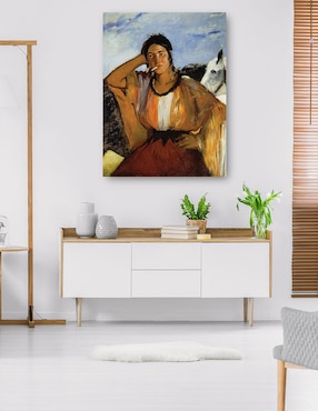 Cuadro decorativo Gitano con un cigarrillo técnica mixta Cuadros Jr Gente