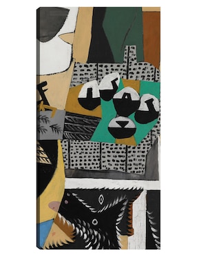 Cuadro decorativo Perro y gallo (1921) técnica mixta Cuadros Jr Colores