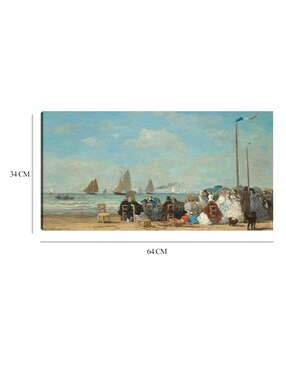 Cuadro decorativo Escena de playa en Trouville técnica mixta Cuadros Jr Gente
