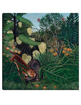 Cuadro decorativo Lucha entre un tigre y un búfalo (1908) técnica mixta Cuadros Jr Vida Silvestre