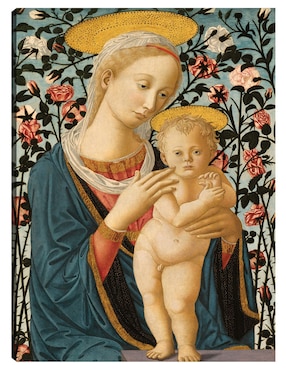 Cuadro Decorativo La Virgen Y El Niño C. 1470 Técnica Mixta Cuadros Jr Vírgenes