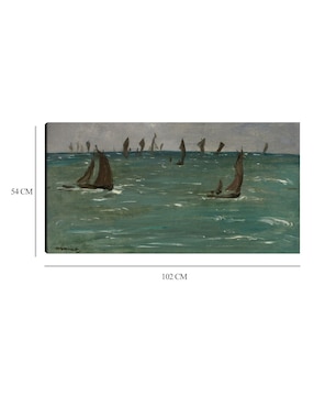 Cuadro decorativo Barcos en Berck-sur-Mer (1873) técnica mixta Cuadros Jr Navegación