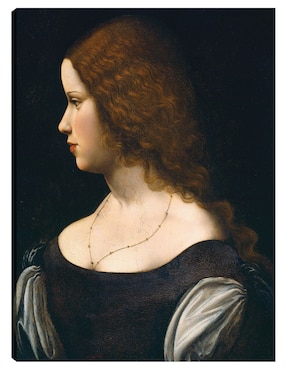 Cuadro Decorativo Retrato De Una Señorita, C. 1500 Técnica Mixta Cuadros Jr Gente