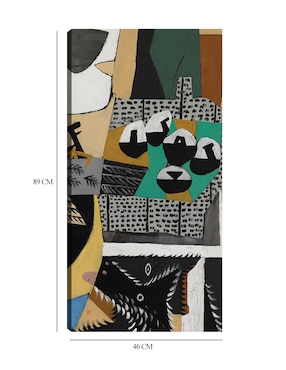 Cuadro decorativo Perro y gallo (1921) técnica mixta Cuadros Jr Colores