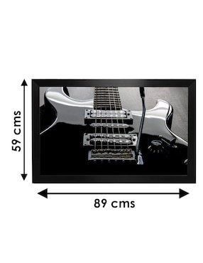 Cuadro decorativo Pixelarte guitarra