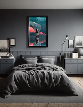 Cuadro decorativo Pixelarte astronauta