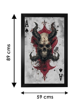 Cuadro decorativo Pixelarte diseño calavera