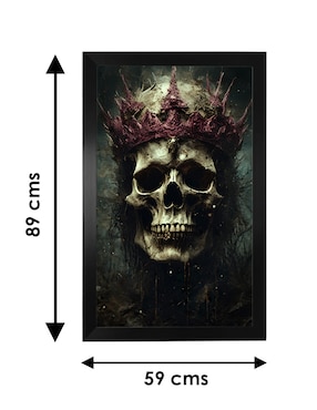 Cuadro decorativo Pixelarte diseño calavera