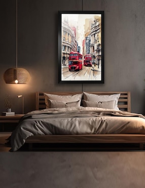 Cuadro decorativo Pixelarte bus