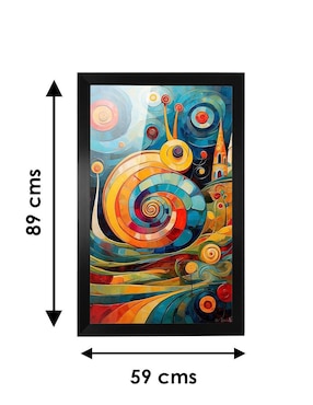 Cuadro decorativo Pixelarte caracol