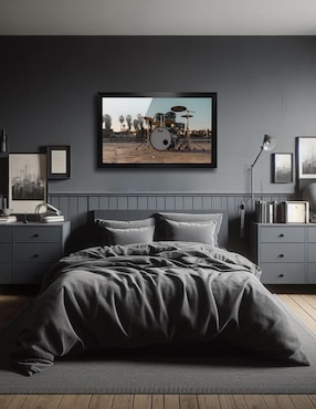 Cuadro decorativo Pixelarte drums