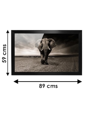 Cuadro decorativo Pixelarte elefante