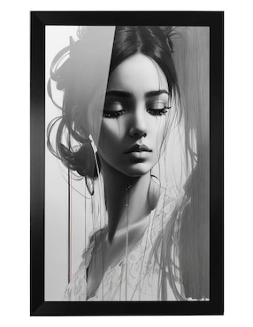 Cuadro decorativo Pixelarte mujer