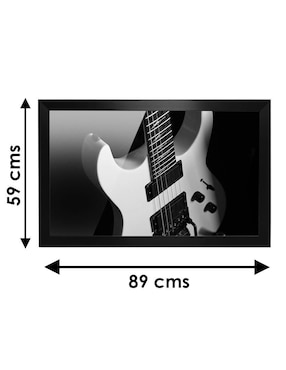 Cuadro decorativo Pixelarte guitarra