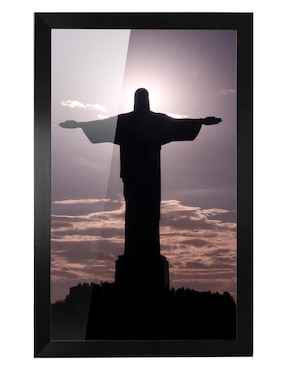 Cuadro decorativo Pixelarte cristo redentor