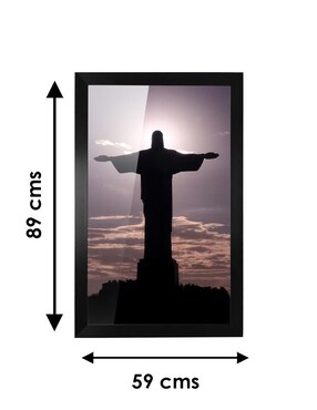 Cuadro decorativo Pixelarte cristo redentor