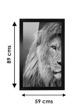 Cuadro decorativo Pixelarte león