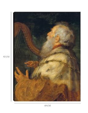 Cuadro decorativo El rey David tocando el arpa (ca. 1616) técnica mixta Cuadros Jr Figuras Celestiales
