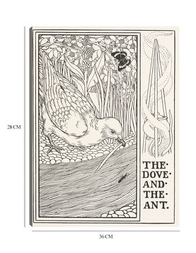 Cuadro decorativo La paloma y la hormiga (1900) técnica mixta Cuadros Jr Bocetos