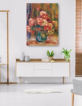 Cuadro decorativo Jarrón de rosas (c. 1890-1900) técnica mixta Cuadros Jr Floreros