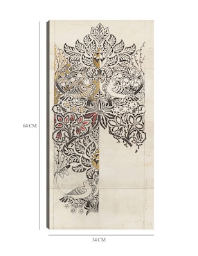 Cuadro decorativo Paloma y rosa (1879) técnica mixta Cuadros Jr Bocetos