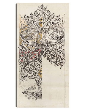 Cuadro decorativo Paloma y rosa (1879) técnica mixta Cuadros Jr Bocetos