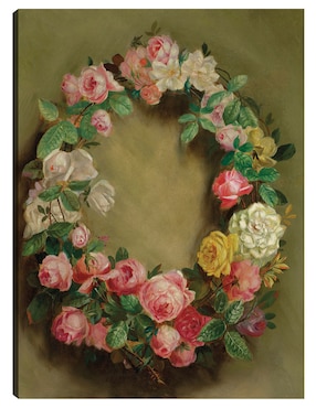 Cuadro decorativo Couronne de Roses (hacia 1858) técnica mixta Cuadros Jr Arreglo Floral