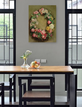 Cuadro decorativo Couronne de Roses (hacia 1858) técnica mixta Cuadros Jr Arreglo Floral